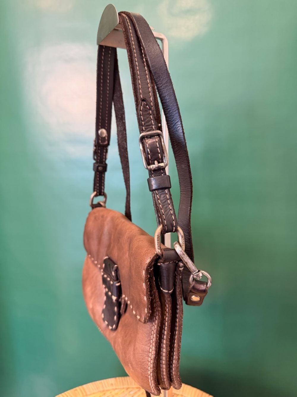 Vintage Caterina Lucchi Leather Crossbody Bag - Picture 3 of 4